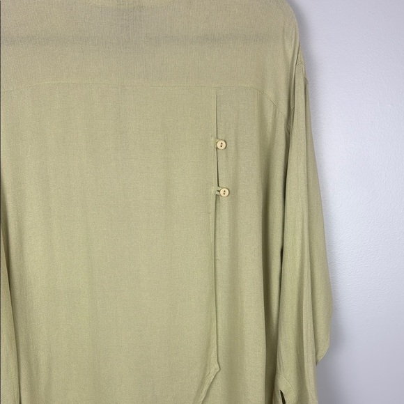 Kaliyana Tan Relaxed Fit Tunic with Round Neckline Back Button Detail Size L - Picture 10 of 10